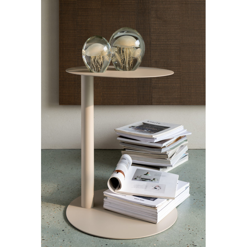 Grand Presse papier sulfure Méduse Plat Hauteur 15 cm en Verre Transparent Beige Calypso - 4