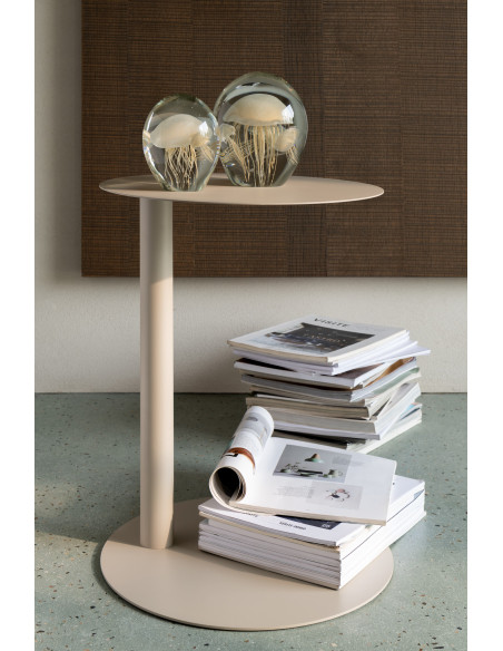 Grand Presse papier sulfure Méduse Plat Hauteur 15 cm en Verre Transparent Beige Calypso - 4