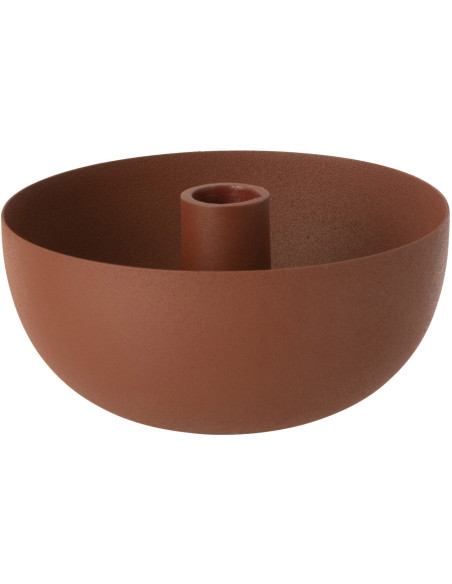 Bougeoir bol Zénith Hauteur 8 cm en Métal Terracotta - 1