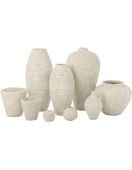Grand Vase vintage Jarre Hauteur 100 cm en Ciment Blanc Nemi - 2