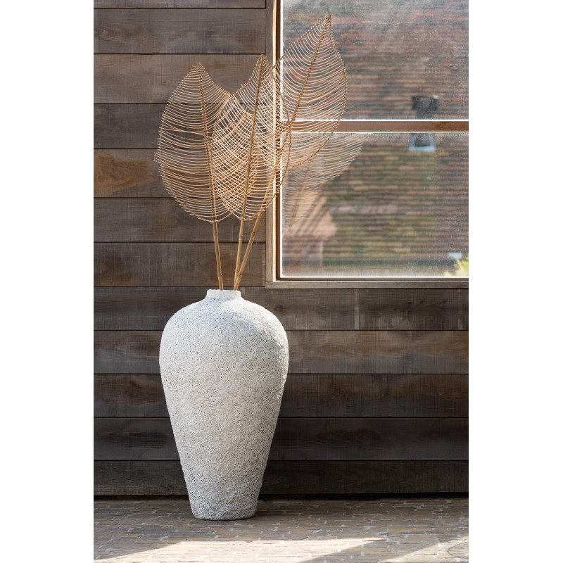 Grand Vase vintage Jarre Hauteur 100 cm en Ciment Blanc Nemi - 3