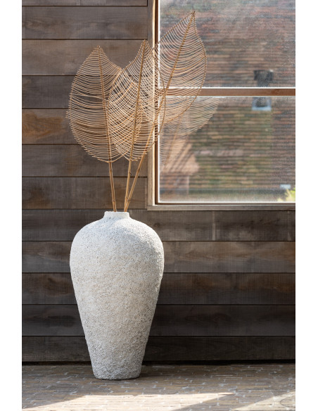 Grand Vase vintage Jarre Hauteur 100 cm en Ciment Blanc Nemi - 3