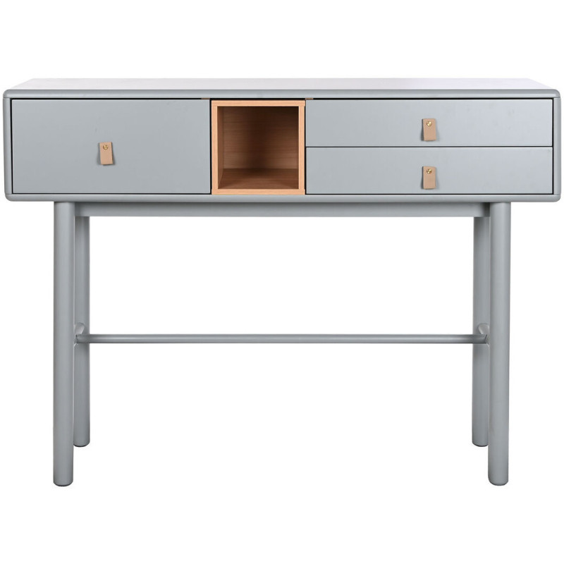 Console 3 tiroirs 1 niche en Bois Gris Naturel Prestino - 2