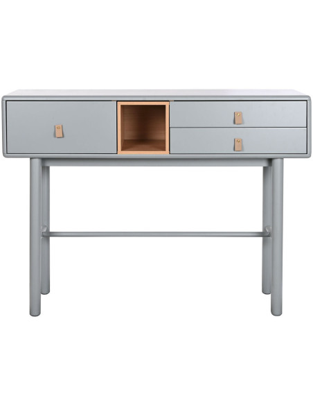 Console 3 tiroirs 1 niche en Bois Gris Naturel Prestino - 2