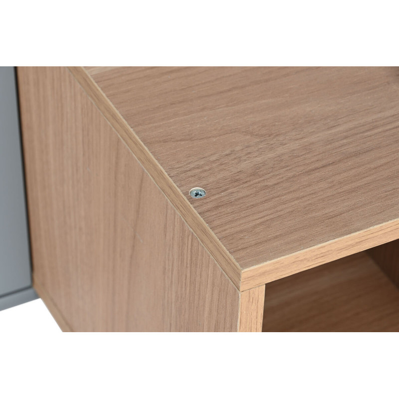 Console 3 tiroirs 1 niche en Bois Gris Naturel Prestino - 4