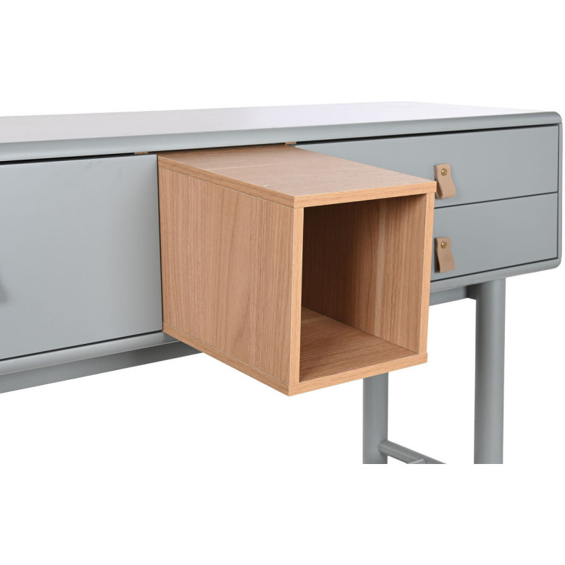 Console 3 tiroirs 1 niche en Bois Gris Naturel Prestino - 5