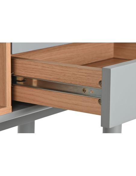 Console 3 tiroirs 1 niche en Bois Gris Naturel Prestino - 6