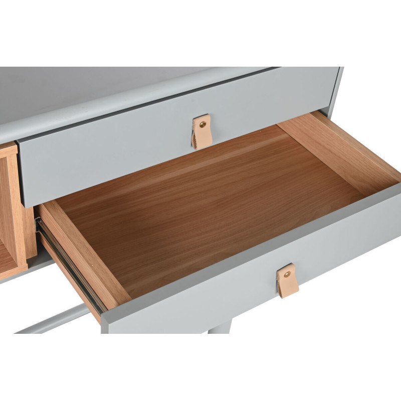 Console 3 tiroirs 1 niche en Bois Gris Naturel Prestino - 7