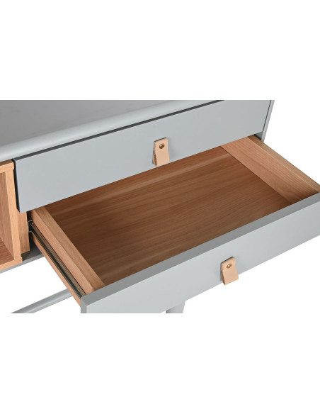 Console 3 tiroirs 1 niche en Bois Gris Naturel Prestino - 7