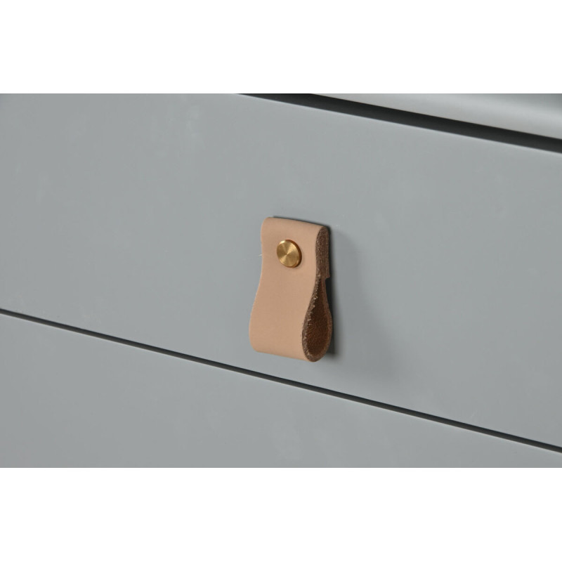 Console 3 tiroirs 1 niche en Bois Gris Naturel Prestino - 8