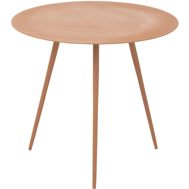 Table basse Ronde Zénith en Métal Pêche - 1