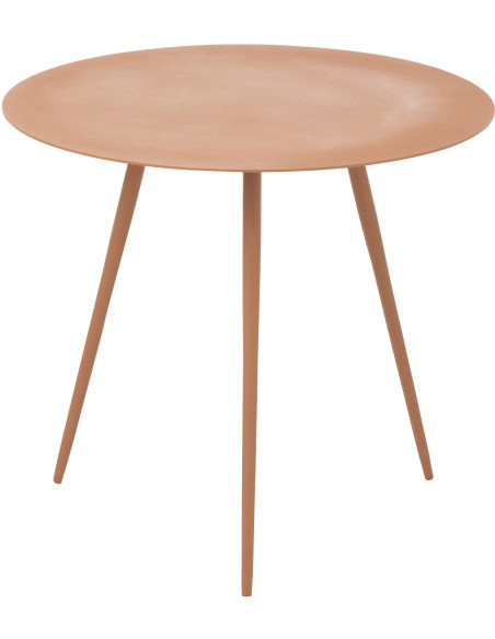 Table basse Ronde Zénith en Métal Pêche - 1