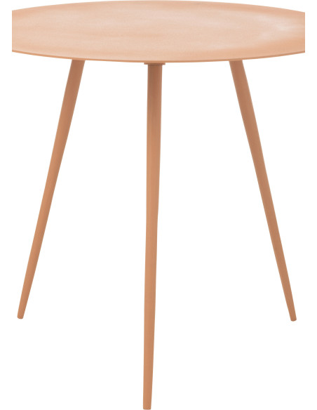 Table basse Ronde Zénith en Métal Pêche - 2