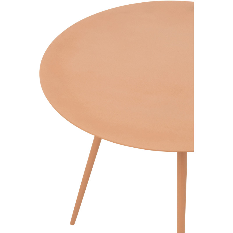 Table basse Ronde Zénith en Métal Pêche - 3