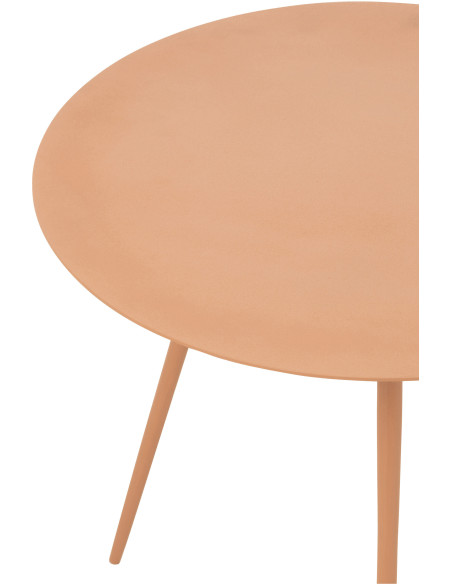 Table basse Ronde Zénith en Métal Pêche - 3