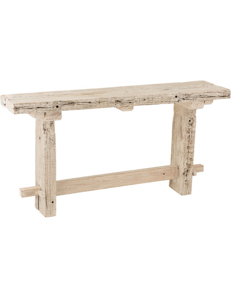 Console Rectangulaire Salinas en Bois recyclé Blanc - 1