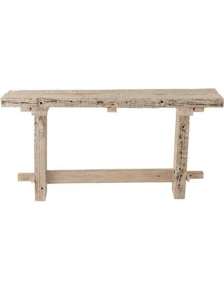 Console Rectangulaire Salinas en Bois recyclé Blanc - 3