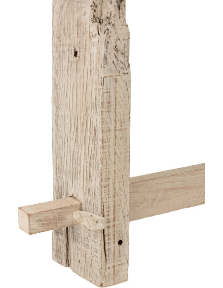 Console Rectangulaire Salinas en Bois recyclé Blanc - 5