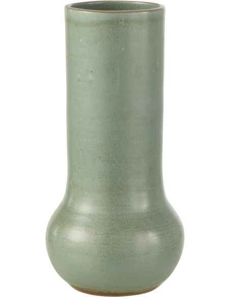 Vase Cylindrique Organique Hauteur 40 cm en Céramique Bleu Hatio - 1