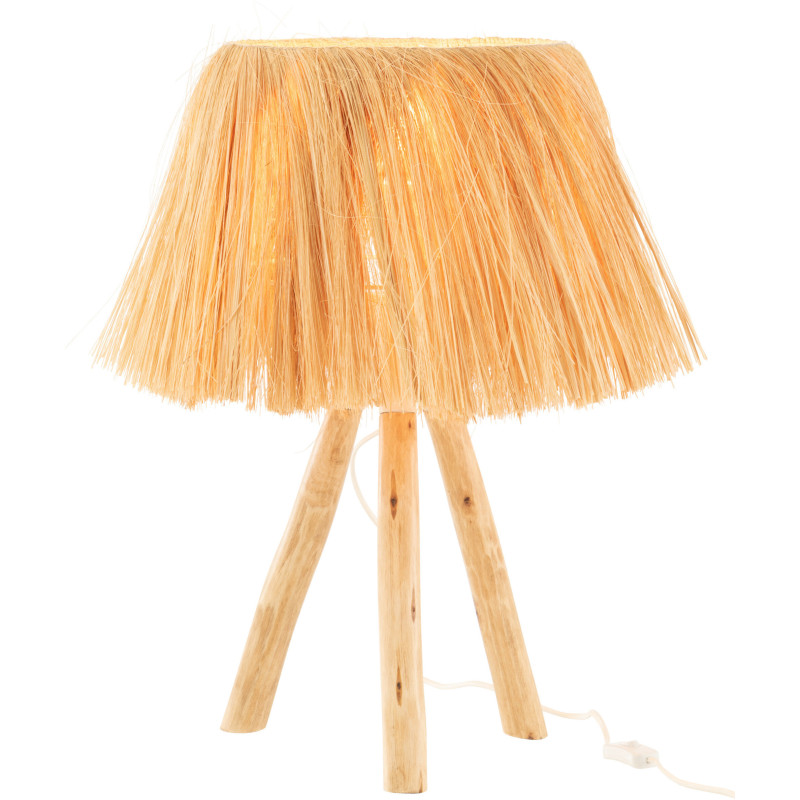 Lampe à poser sur trépied en Bois Naturel Herbe Naturel Bahamas - 2