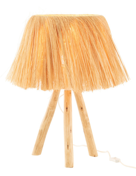 Lampe à poser sur trépied en Bois Naturel Herbe Naturel Bahamas - 2