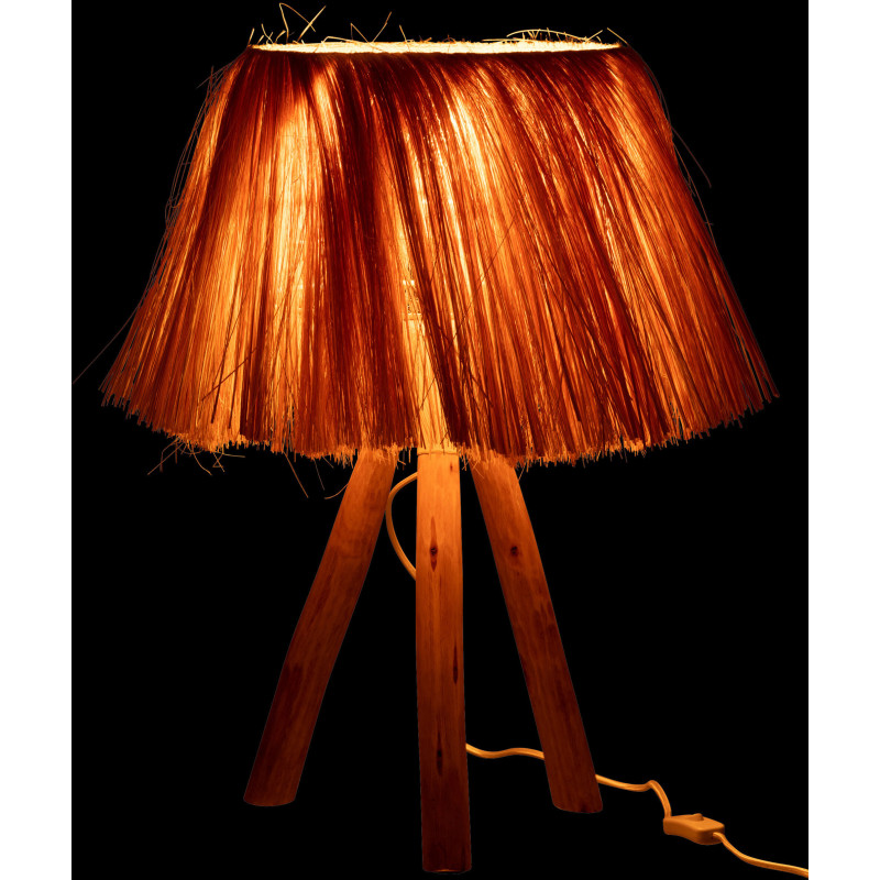Lampe à poser sur trépied en Bois Naturel Herbe Naturel Bahamas - 3