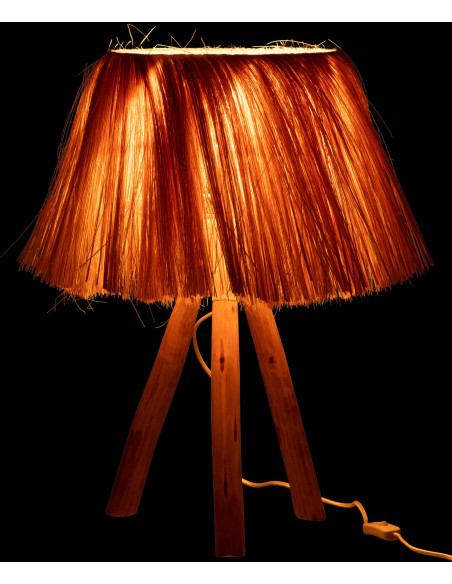 Lampe à poser sur trépied en Bois Naturel Herbe Naturel Bahamas - 3