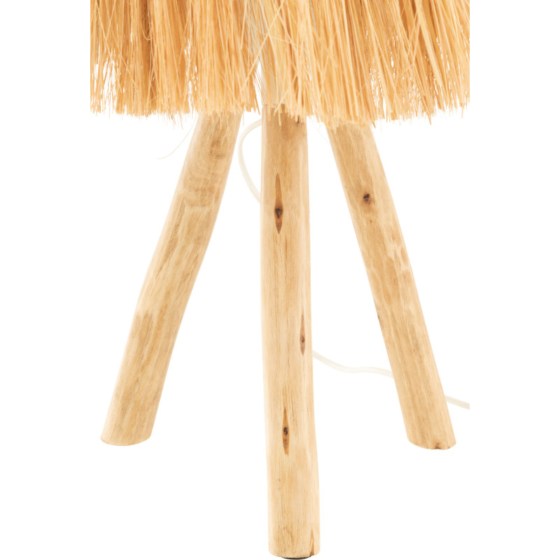 Lampe à poser sur trépied en Bois Naturel Herbe Naturel Bahamas - 4