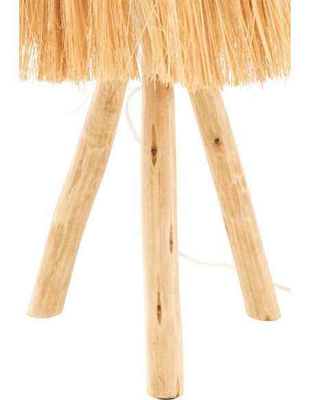 Lampe à poser sur trépied en Bois Naturel Herbe Naturel Bahamas - 4