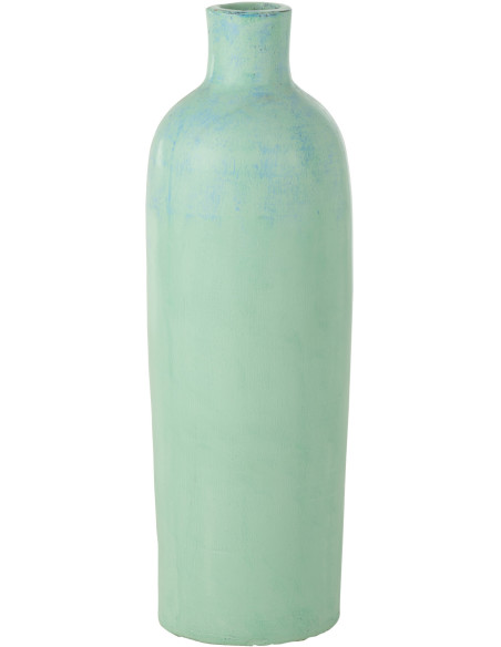 Vase Bouteille XXL Hauteur 80 cm en Terre cuite Bleu Leonard - 1