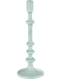 Bougeoir sur pied Mandala Hauteur 35 cm en Métal Bleu - 1