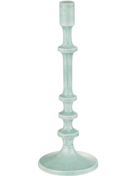 Bougeoir sur pied Mandala Hauteur 35 cm en Métal Bleu - 1