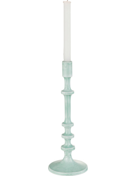 Bougeoir sur pied Mandala Hauteur 35 cm en Métal Bleu - 2