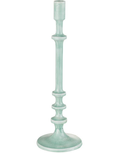 Bougeoir sur pied Mandala Hauteur 40 cm en Métal Bleu - 1