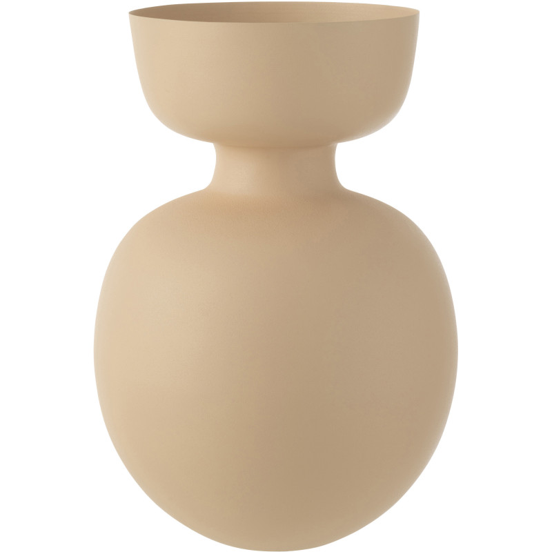 Vase Rond Hauteur 45 cm en Métal Beige Manilo - 1