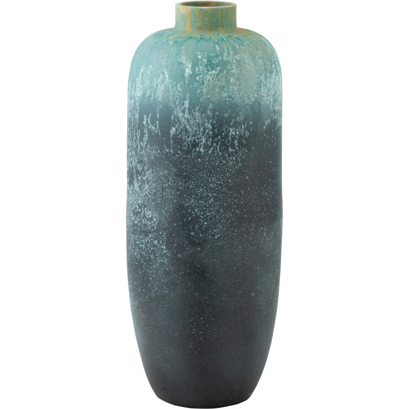 Vase Ovale XXL Vintage Hauteur 90 cm en Céramique Azur Evasio - 1