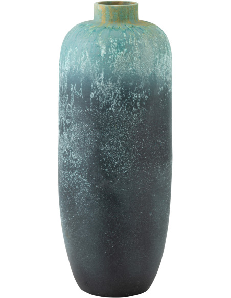 Vase Ovale XXL Vintage Hauteur 90 cm en Céramique Azur Evasio - 1