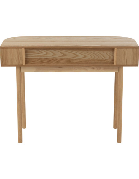 Console japandi arrondie 2 tiroirs en Bois de pin Naturel Kaori - 9