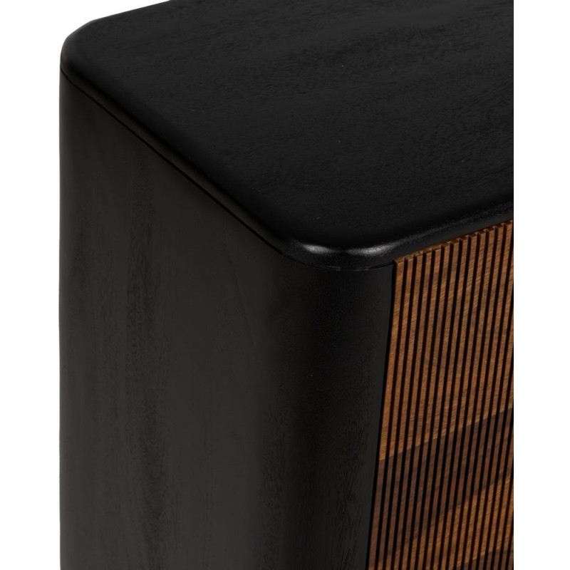 Buffet enfilade moderne Bas 3 portes en Bois de manguier Bois de Sheesham Marron Noir Ansel - 3