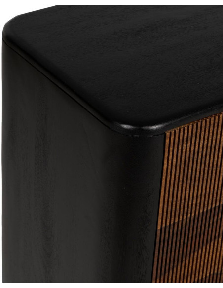 Buffet enfilade moderne Bas 3 portes en Bois de manguier Bois de Sheesham Marron Noir Ansel - 3