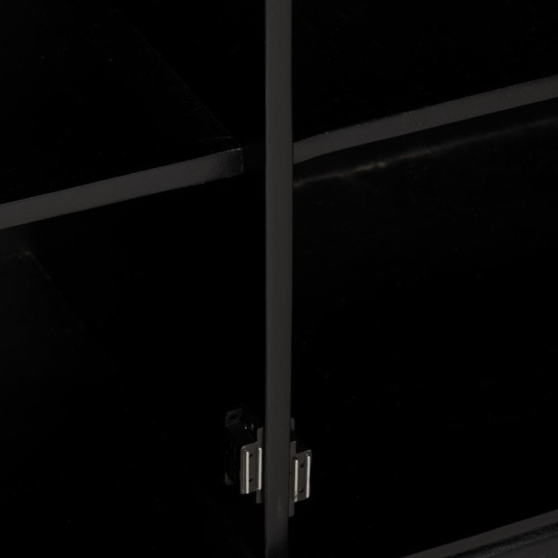 Buffet enfilade moderne Bas 3 portes en Bois de manguier Bois de Sheesham Marron Noir Ansel - 6