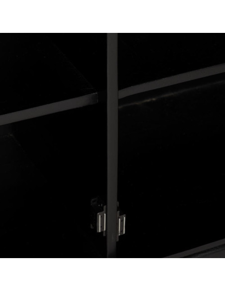 Buffet enfilade moderne Bas 3 portes en Bois de manguier Bois de Sheesham Marron Noir Ansel - 6