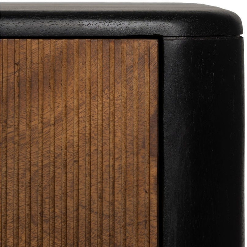 Buffet enfilade moderne Bas 3 portes en Bois de manguier Bois de Sheesham Marron Noir Ansel - 10