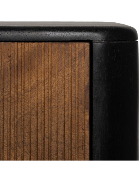 Buffet enfilade moderne Bas 3 portes en Bois de manguier Bois de Sheesham Marron Noir Ansel - 10