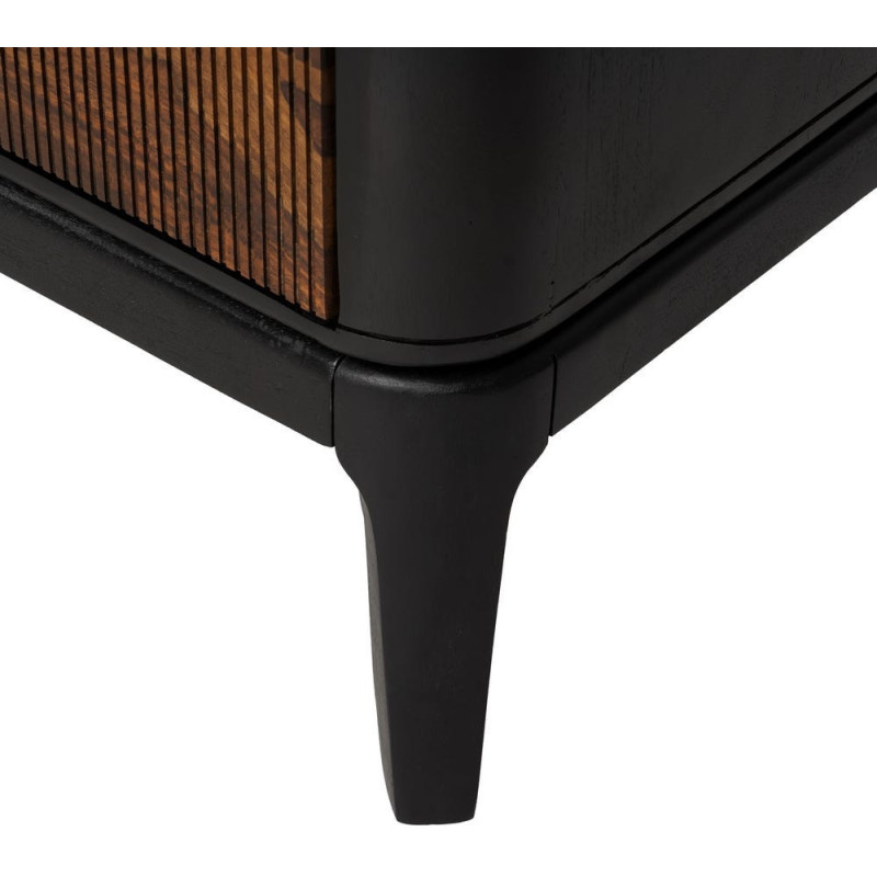 Buffet enfilade moderne Bas 3 portes en Bois de manguier Bois de Sheesham Marron Noir Ansel - 11