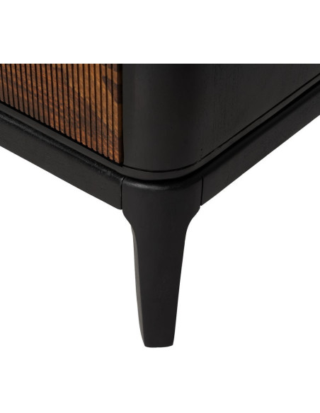 Buffet enfilade moderne Bas 3 portes en Bois de manguier Bois de Sheesham Marron Noir Ansel - 11