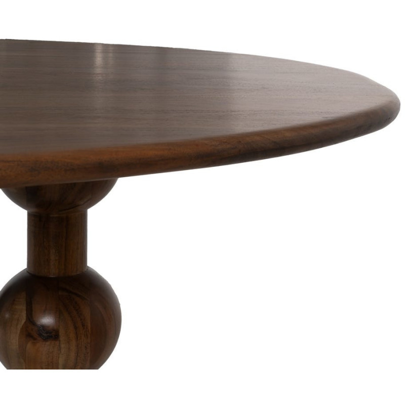 Grande Table à manger moderne Organique 10 personnes en Bois d'acacia Marron Noelia - 4