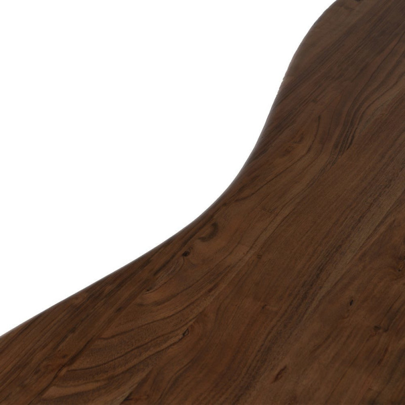 Grande Table à manger moderne Organique 10 personnes en Bois d'acacia Marron Noelia - 6