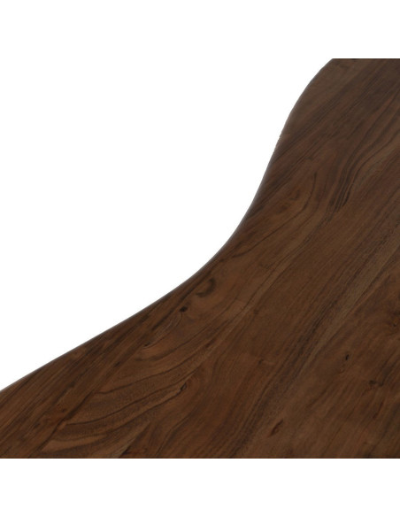 Grande Table à manger moderne Organique 10 personnes en Bois d'acacia Marron Noelia - 6