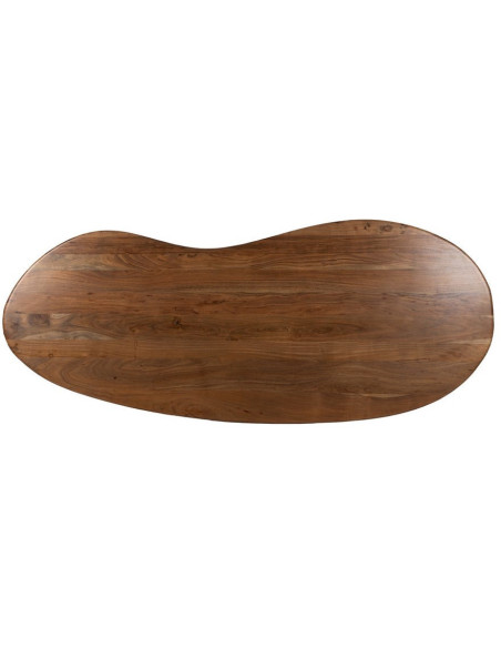 Grande Table à manger moderne Organique 10 personnes en Bois d'acacia Marron Noelia - 8